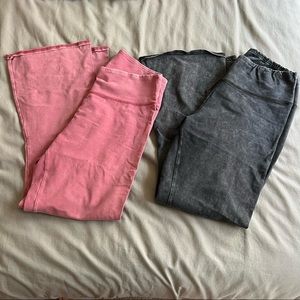 2 pairs of Aerie cropped leggings, size M